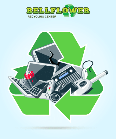Bellflower logo, Recycling icon